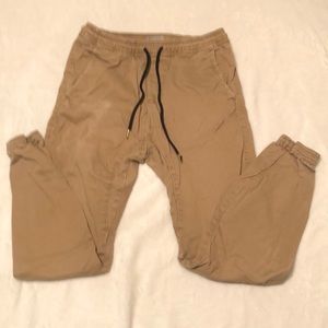 Tan joggers
